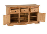 Corona Pine Three Door Sideboard - interior